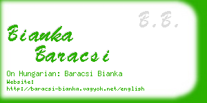 bianka baracsi business card